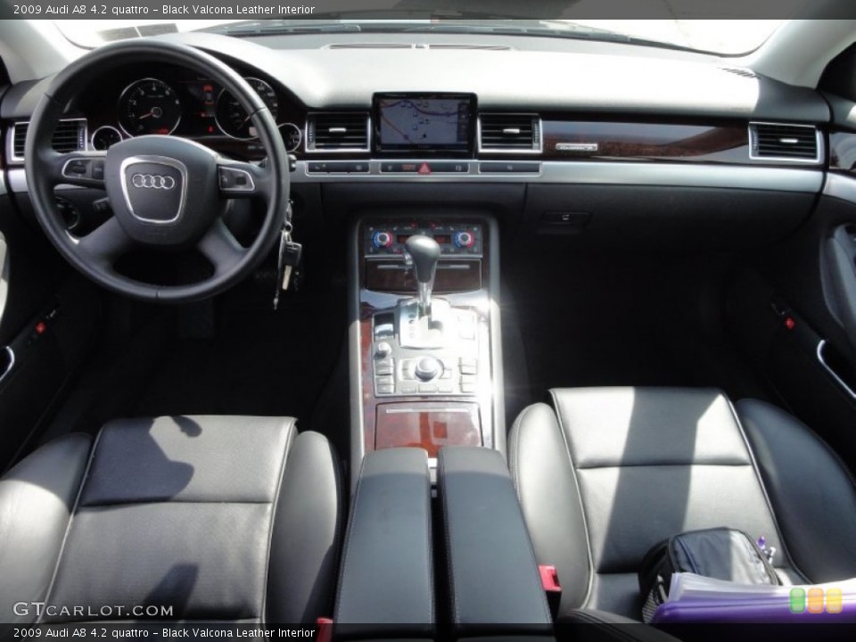 Black Valcona Leather Interior Dashboard for the 2009 Audi A8 4.2 quattro #53606712