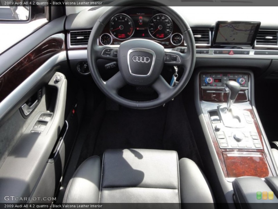 Black Valcona Leather Interior Dashboard for the 2009 Audi A8 4.2 quattro #53606723