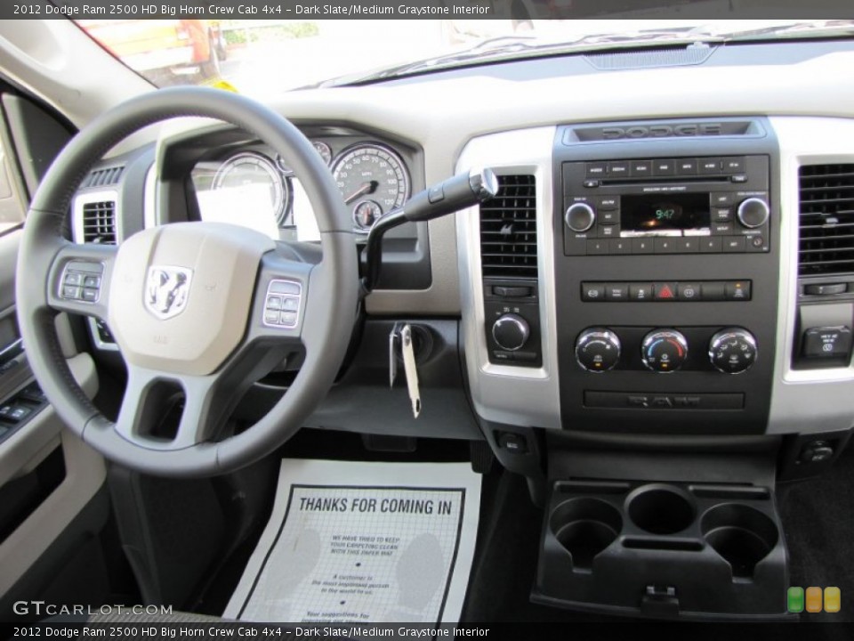 Dark Slate/Medium Graystone Interior Dashboard for the 2012 Dodge Ram 2500 HD Big Horn Crew Cab 4x4 #53607813