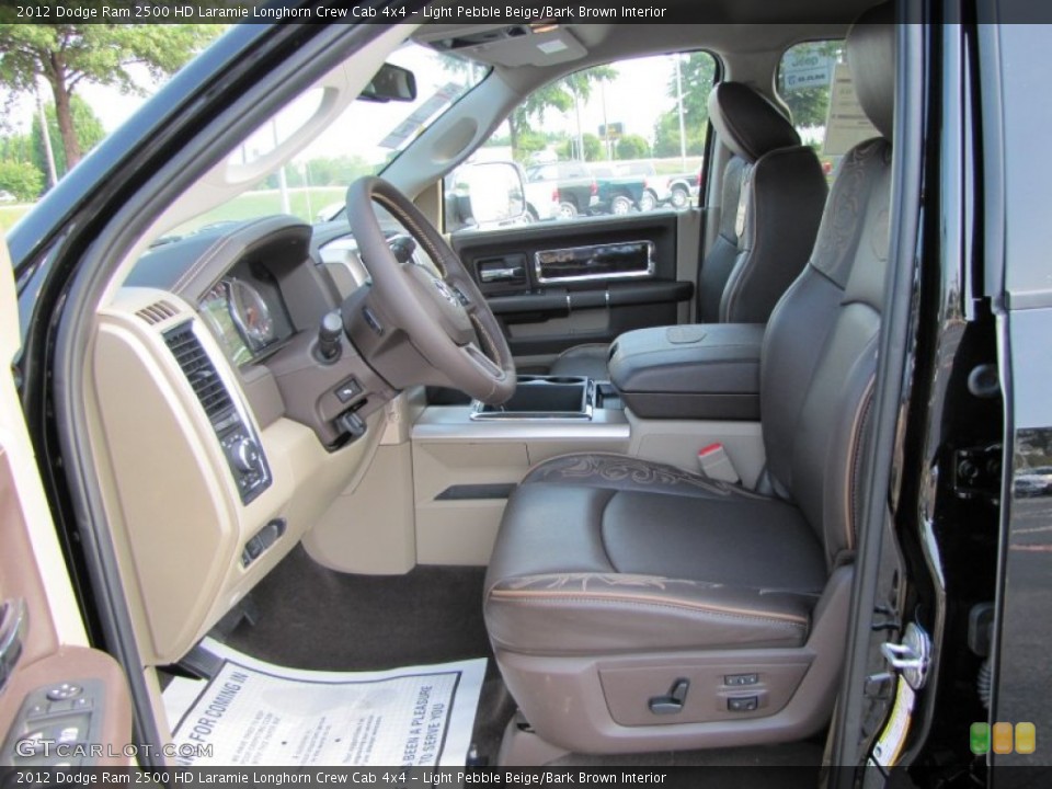 Light Pebble Beige/Bark Brown Interior Photo for the 2012 Dodge Ram 2500 HD Laramie Longhorn Crew Cab 4x4 #53608389