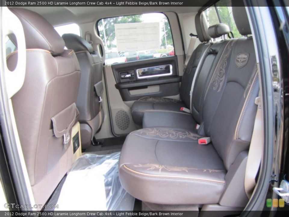 Light Pebble Beige/Bark Brown Interior Photo for the 2012 Dodge Ram 2500 HD Laramie Longhorn Crew Cab 4x4 #53608404