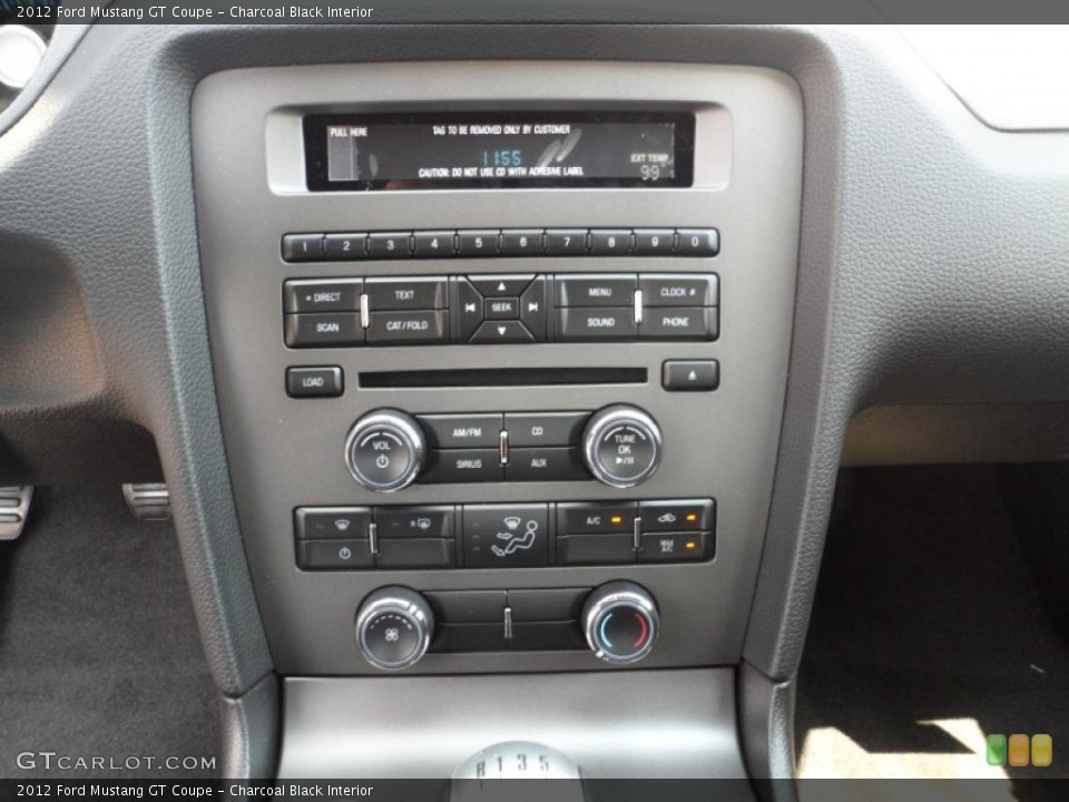 Charcoal Black Interior Controls for the 2012 Ford Mustang GT Coupe #53609262