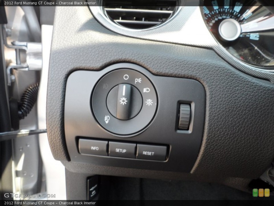 Charcoal Black Interior Controls for the 2012 Ford Mustang GT Coupe #53609331