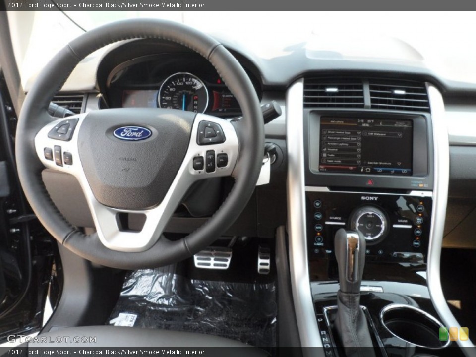 Charcoal Black/Silver Smoke Metallic Interior Dashboard for the 2012 Ford Edge Sport #53609784