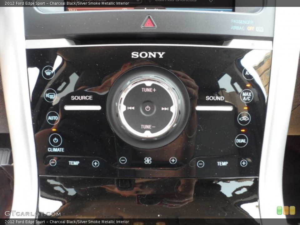 Charcoal Black/Silver Smoke Metallic Interior Controls for the 2012 Ford Edge Sport #53609819
