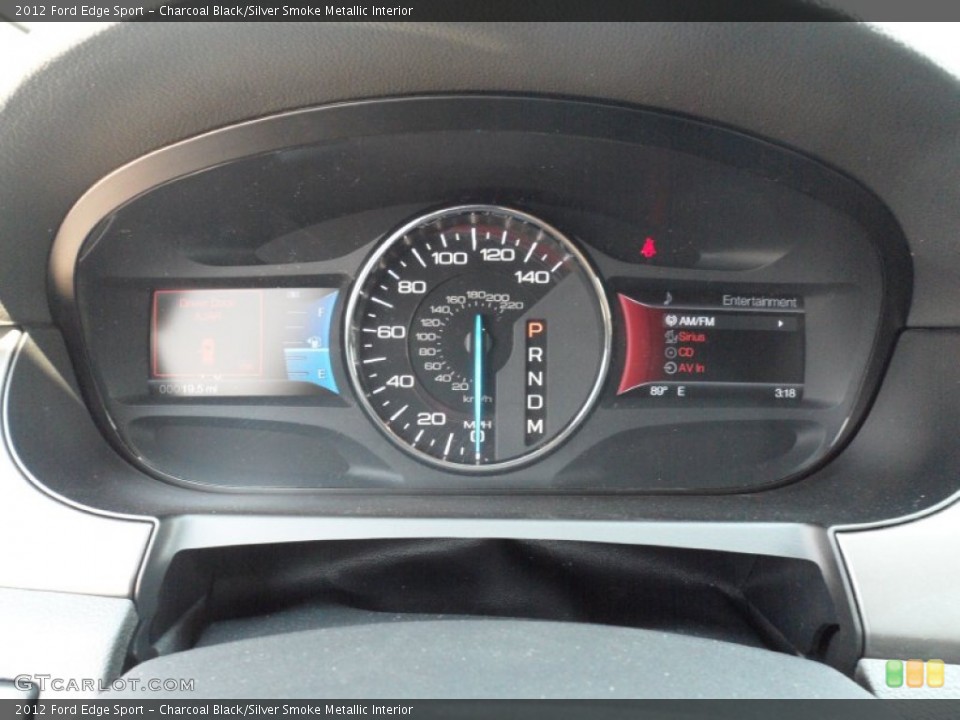Charcoal Black/Silver Smoke Metallic Interior Gauges for the 2012 Ford Edge Sport #53609865