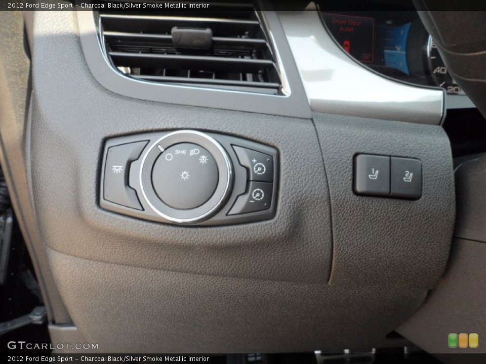 Charcoal Black/Silver Smoke Metallic Interior Controls for the 2012 Ford Edge Sport #53609879