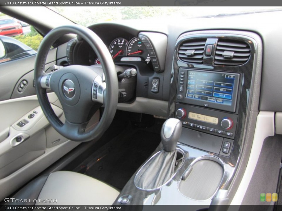 Titanium Gray Interior Dashboard for the 2010 Chevrolet Corvette Grand Sport Coupe #53609946