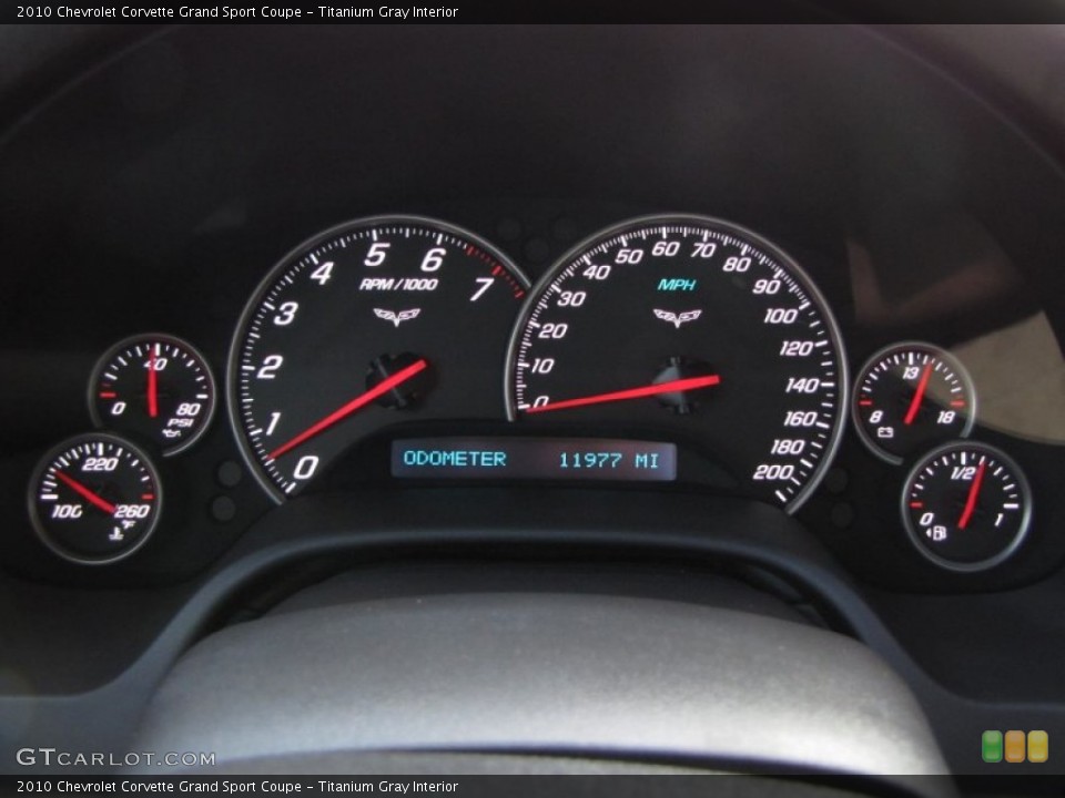 Titanium Gray Interior Gauges for the 2010 Chevrolet Corvette Grand Sport Coupe #53609961