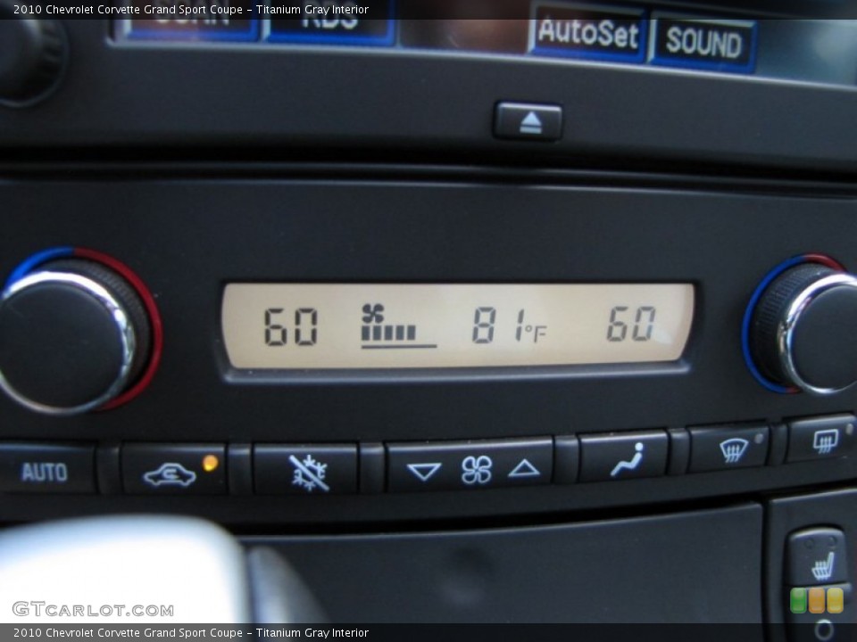 Titanium Gray Interior Controls for the 2010 Chevrolet Corvette Grand Sport Coupe #53610011