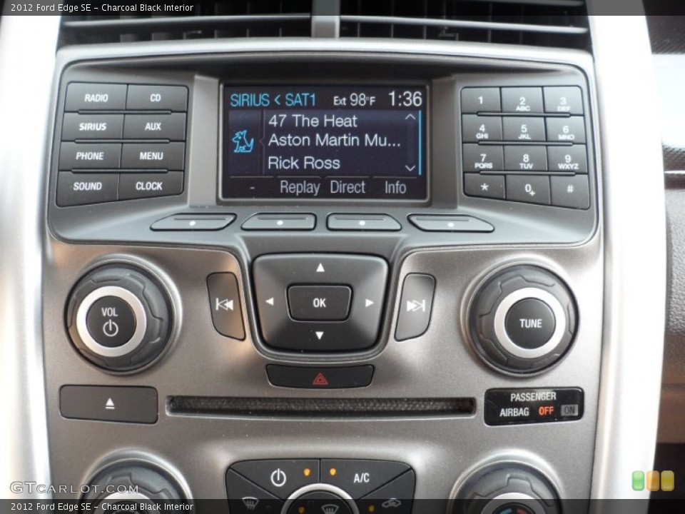 Charcoal Black Interior Controls for the 2012 Ford Edge SE #53610324