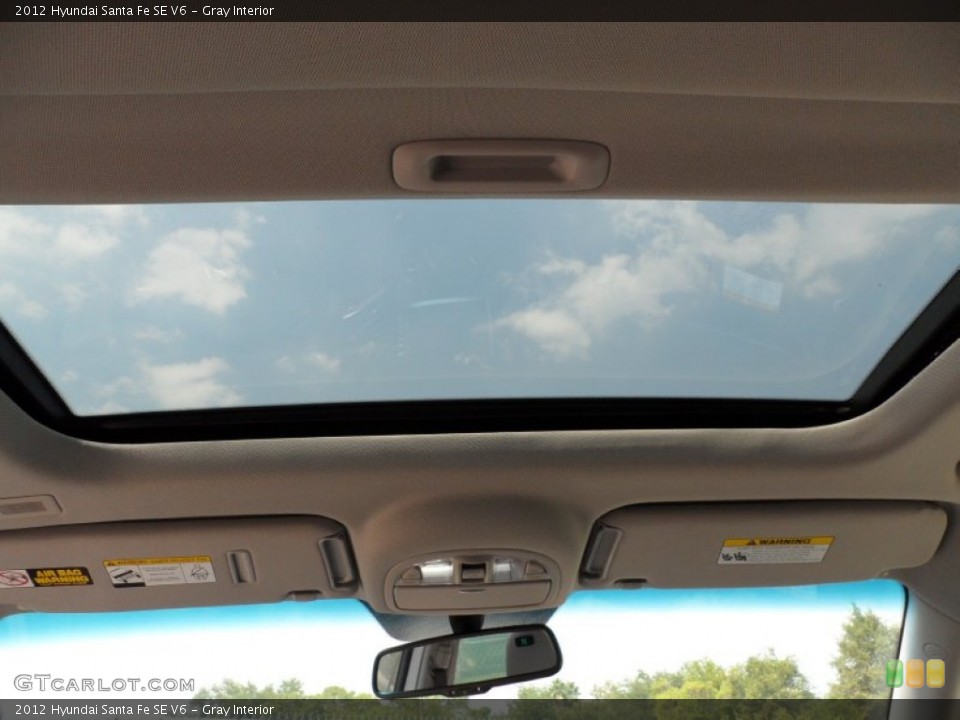 Gray Interior Sunroof for the 2012 Hyundai Santa Fe SE V6 #53611878