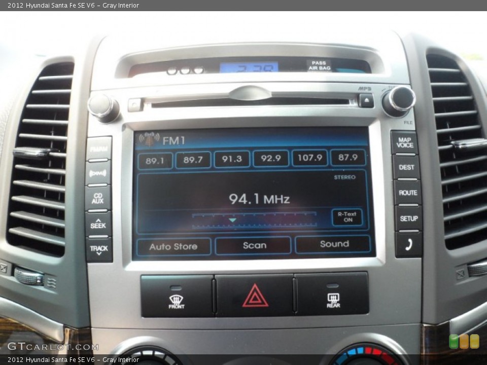 Gray Interior Audio System for the 2012 Hyundai Santa Fe SE V6 #53611911