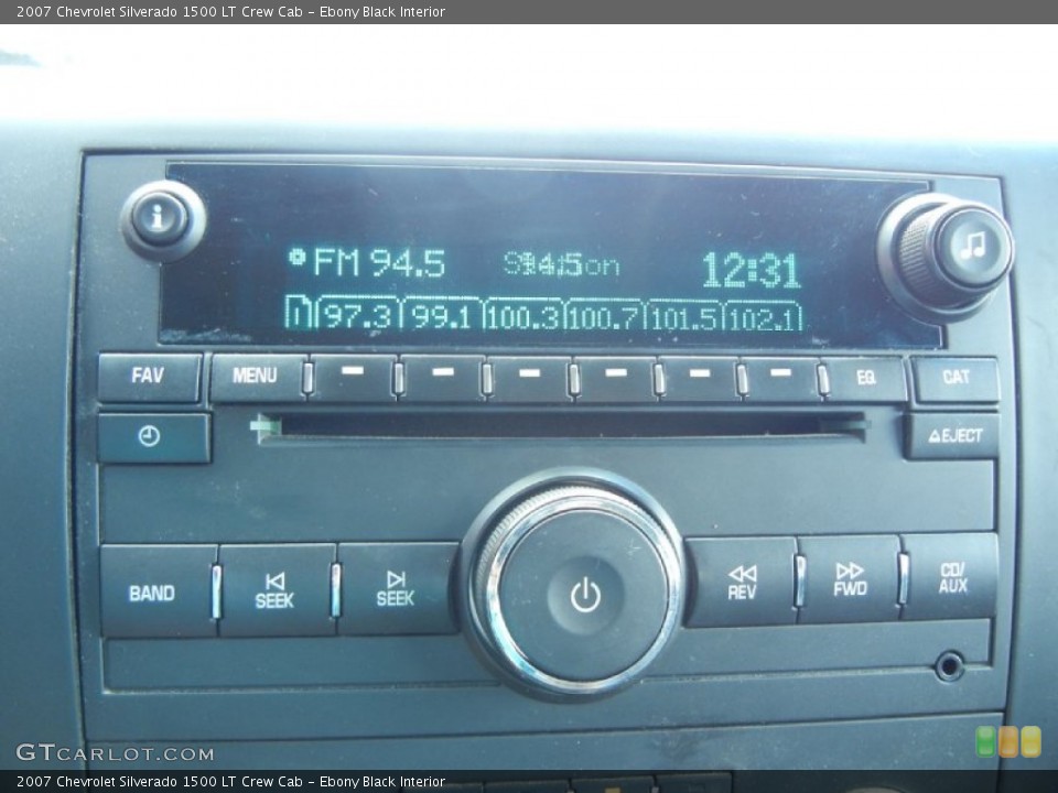 Ebony Black Interior Audio System for the 2007 Chevrolet Silverado 1500 LT Crew Cab #53612103
