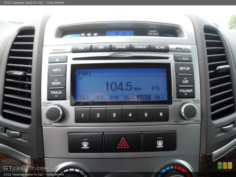 Gray Interior Audio System for the 2012 Hyundai Santa Fe GLS #53612421