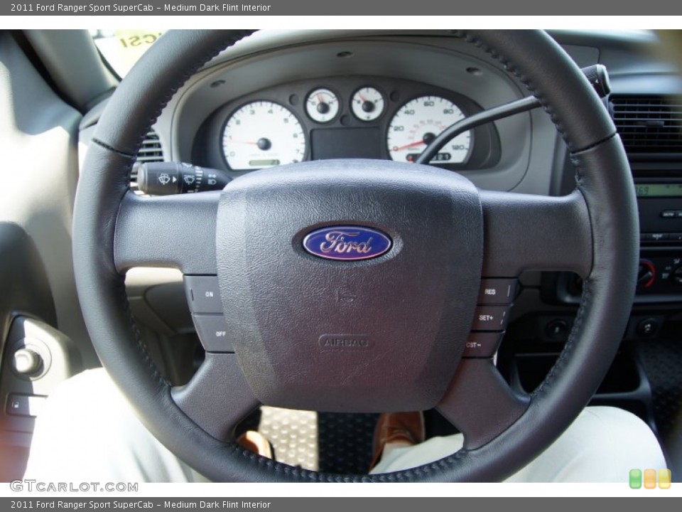 Medium Dark Flint Interior Steering Wheel for the 2011 Ford Ranger Sport SuperCab #53612733