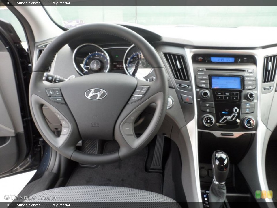 Gray Interior Dashboard for the 2012 Hyundai Sonata SE #53612836