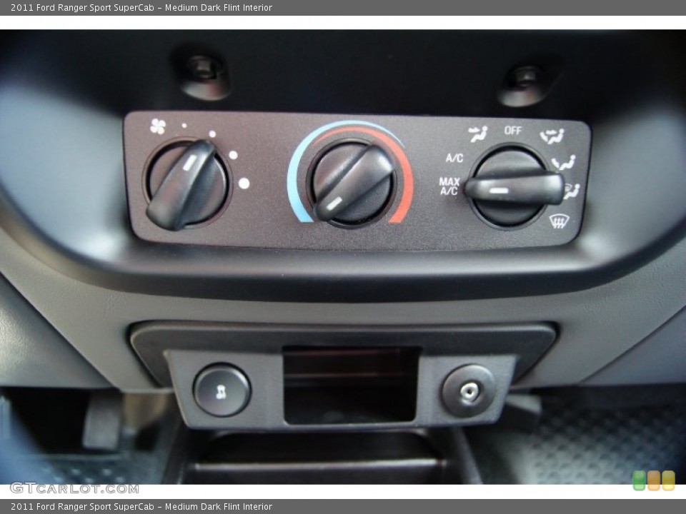 Medium Dark Flint Interior Controls for the 2011 Ford Ranger Sport SuperCab #53612848