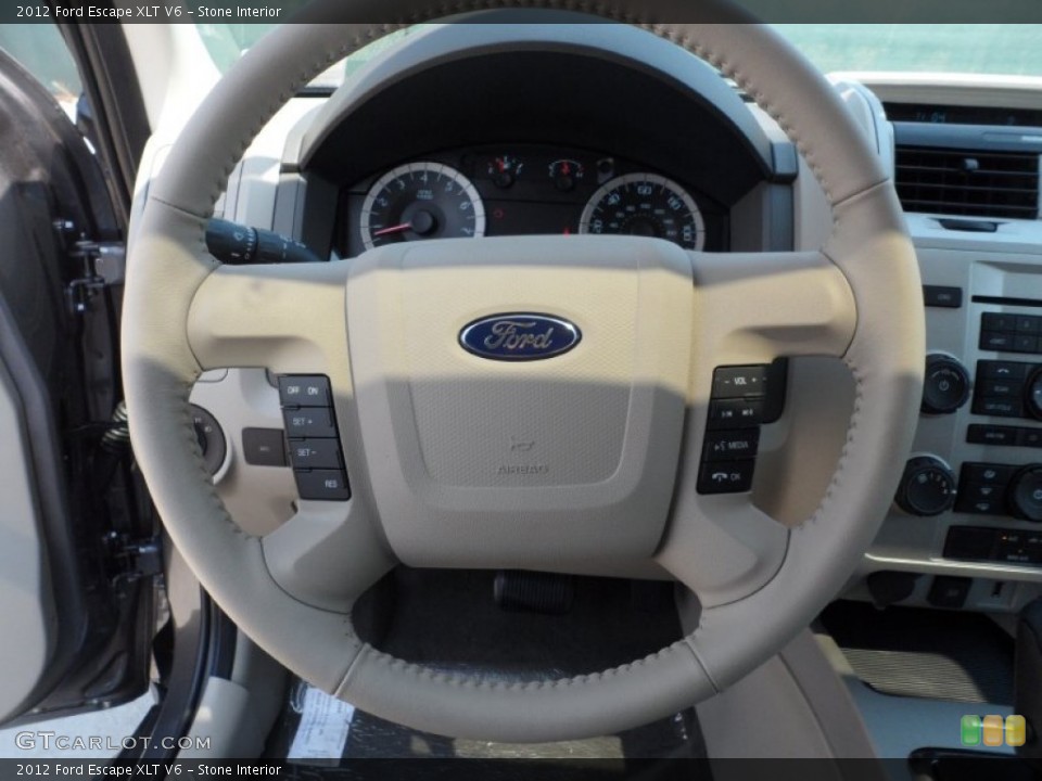 Stone Interior Steering Wheel for the 2012 Ford Escape XLT V6 #53614044
