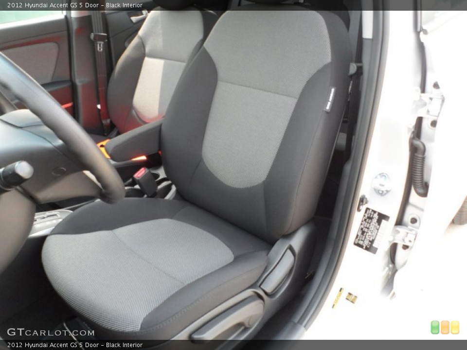 Black Interior Photo for the 2012 Hyundai Accent GS 5 Door #53614928