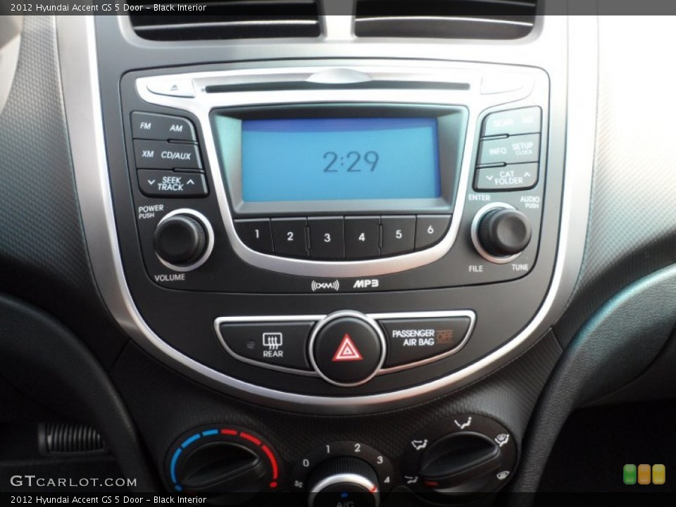 Black Interior Audio System for the 2012 Hyundai Accent GS 5 Door #53614974