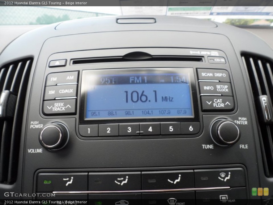 Beige Interior Audio System for the 2012 Hyundai Elantra GLS Touring #53615427