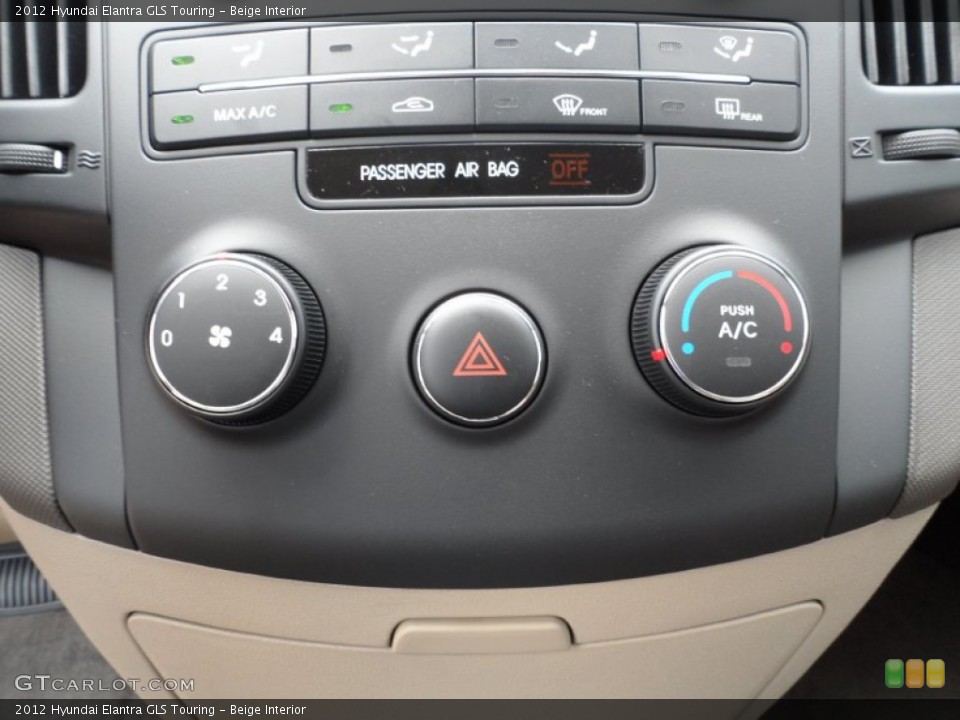 Beige Interior Controls for the 2012 Hyundai Elantra GLS Touring #53615445
