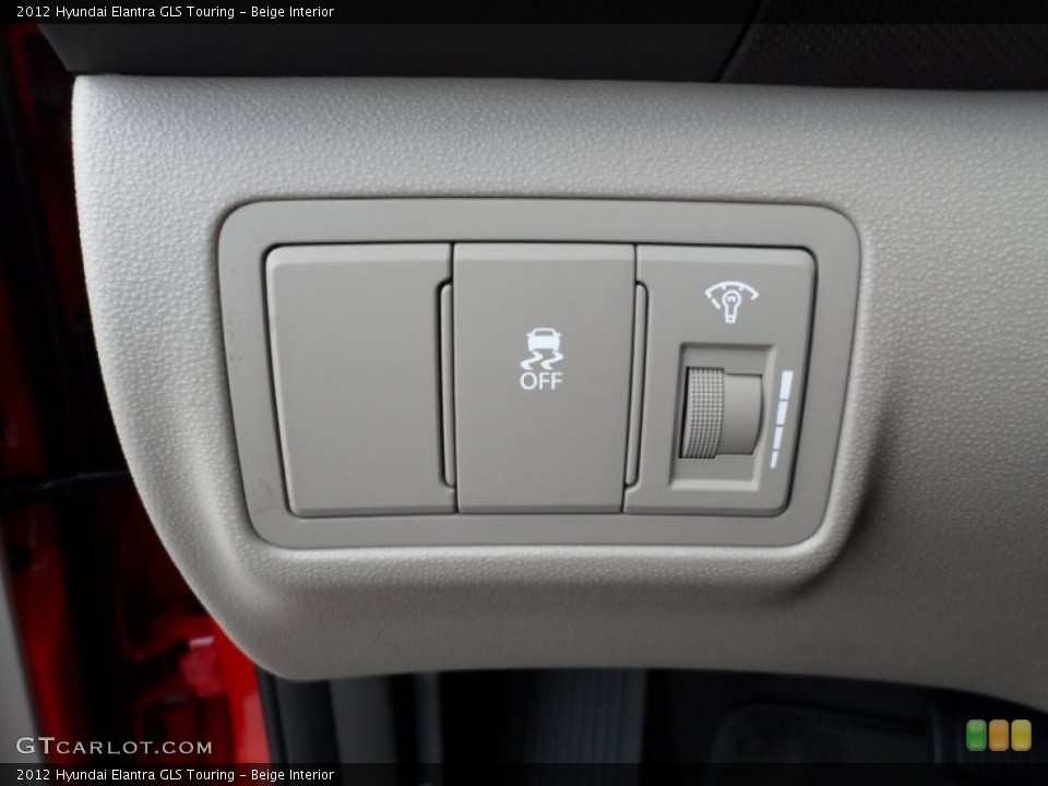 Beige Interior Controls for the 2012 Hyundai Elantra GLS Touring #53615481