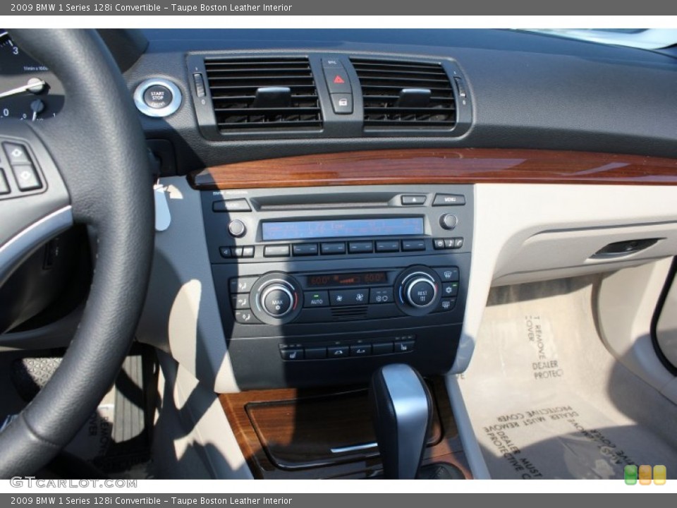 Taupe Boston Leather Interior Controls for the 2009 BMW 1 Series 128i Convertible #53615834