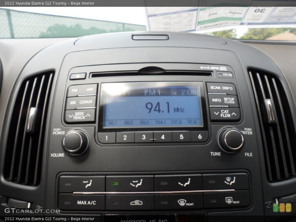 Beige Interior Audio System for the 2012 Hyundai Elantra GLS Touring #53615889