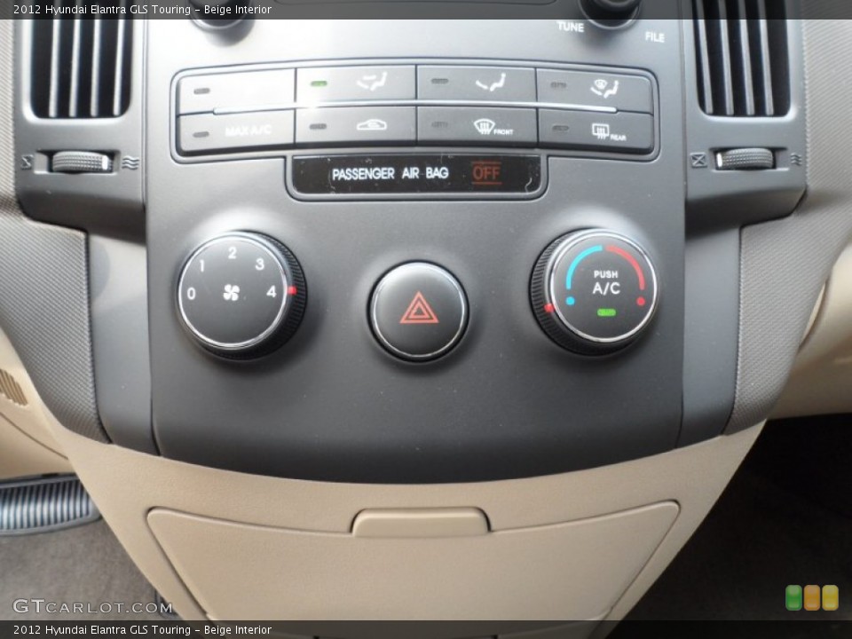 Beige Interior Controls for the 2012 Hyundai Elantra GLS Touring #53615898
