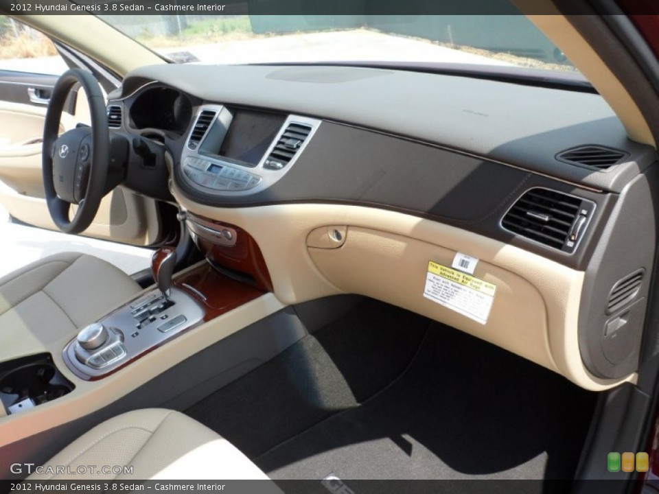 Cashmere Interior Dashboard for the 2012 Hyundai Genesis 3.8 Sedan #53616201