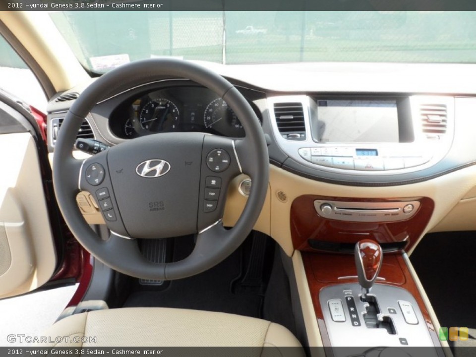 Cashmere Interior Dashboard for the 2012 Hyundai Genesis 3.8 Sedan #53616303
