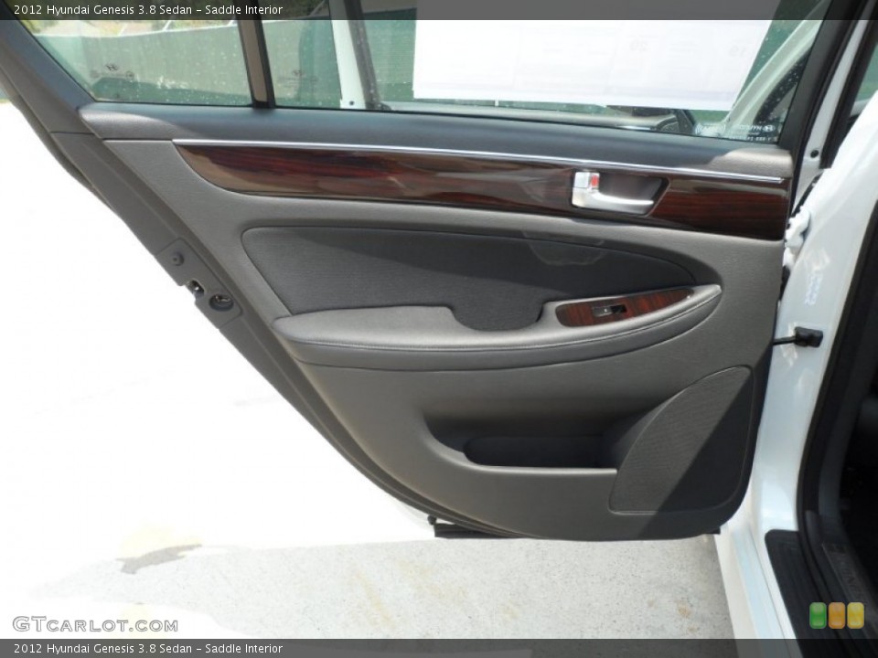 Saddle Interior Door Panel for the 2012 Hyundai Genesis 3.8 Sedan #53616675