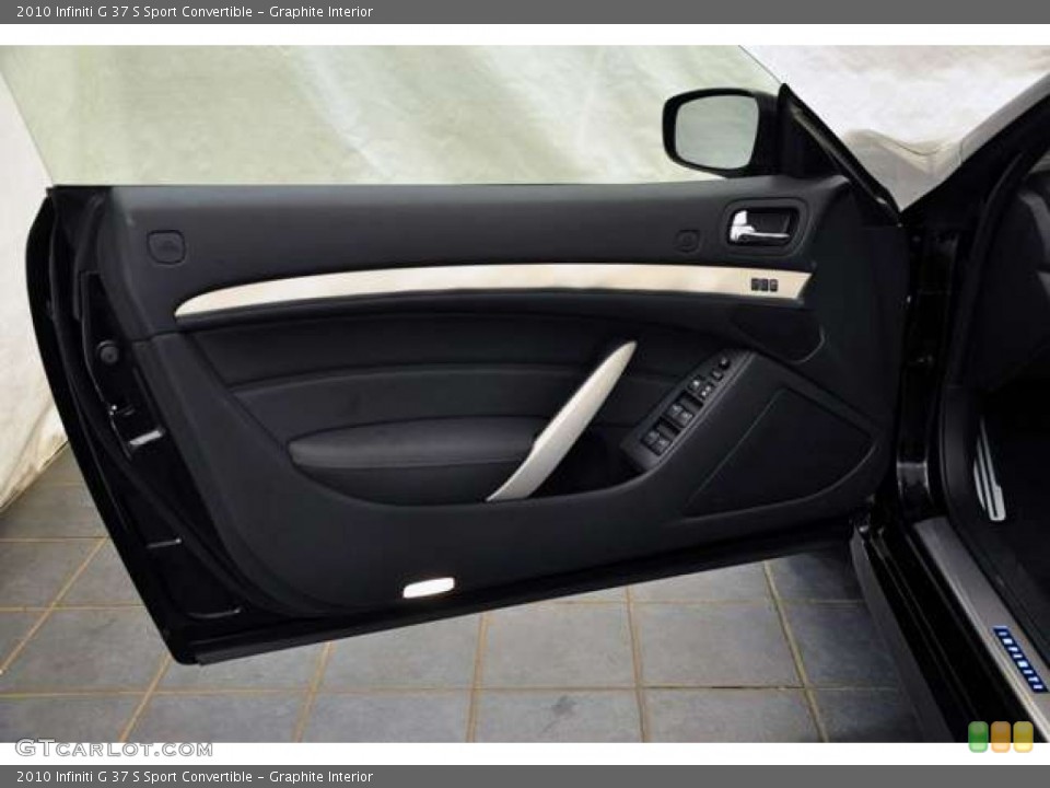 Graphite Interior Door Panel for the 2010 Infiniti G 37 S Sport Convertible #53616981
