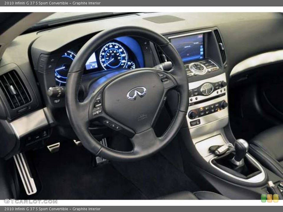 Graphite Interior Steering Wheel for the 2010 Infiniti G 37 S Sport Convertible #53617074