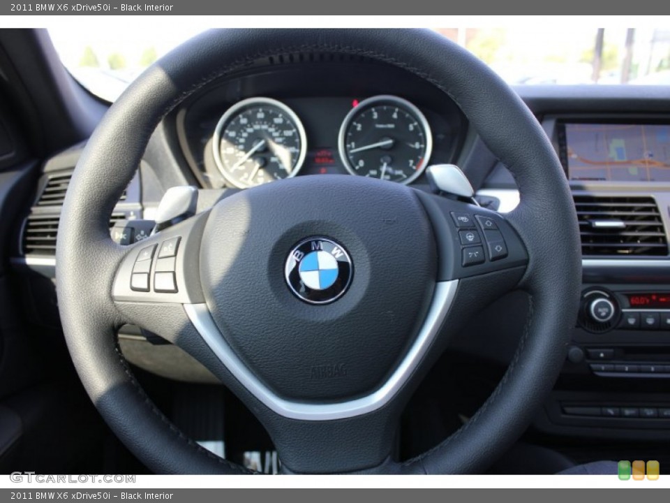 Black Interior Steering Wheel for the 2011 BMW X6 xDrive50i #53617680