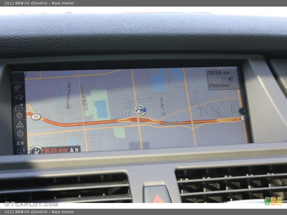 Black Interior Navigation for the 2011 BMW X6 xDrive50i #53617729