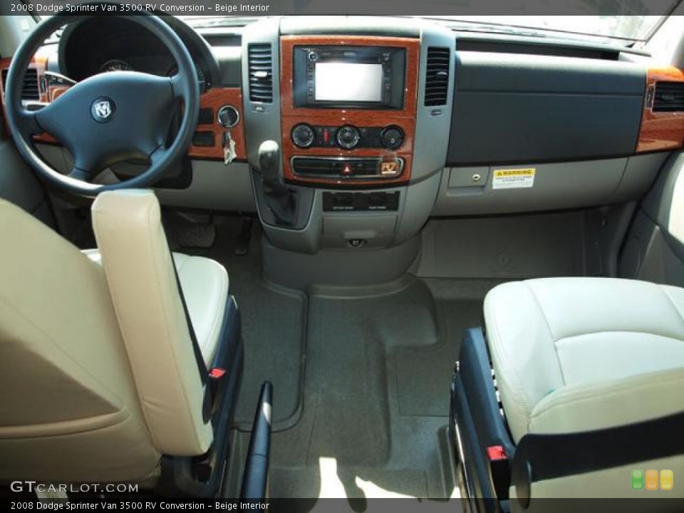 Beige Interior Dashboard for the 2008 Dodge Sprinter Van 3500 RV Conversion #53617875