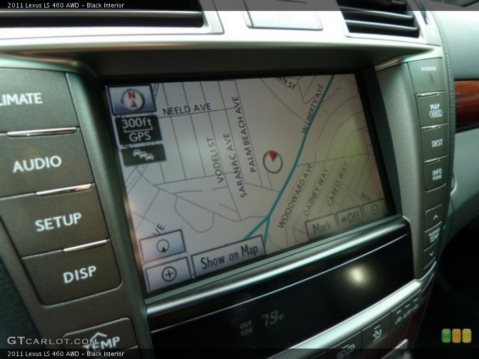 Black Interior Navigation for the 2011 Lexus LS 460 AWD #53617986
