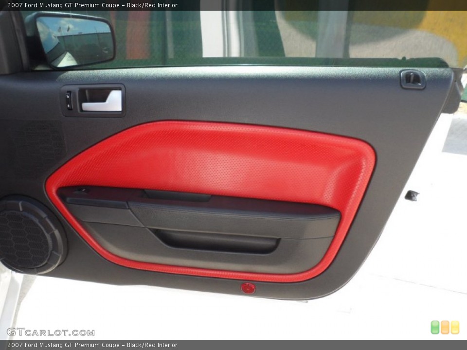 Black/Red Interior Door Panel for the 2007 Ford Mustang GT Premium Coupe #53620230