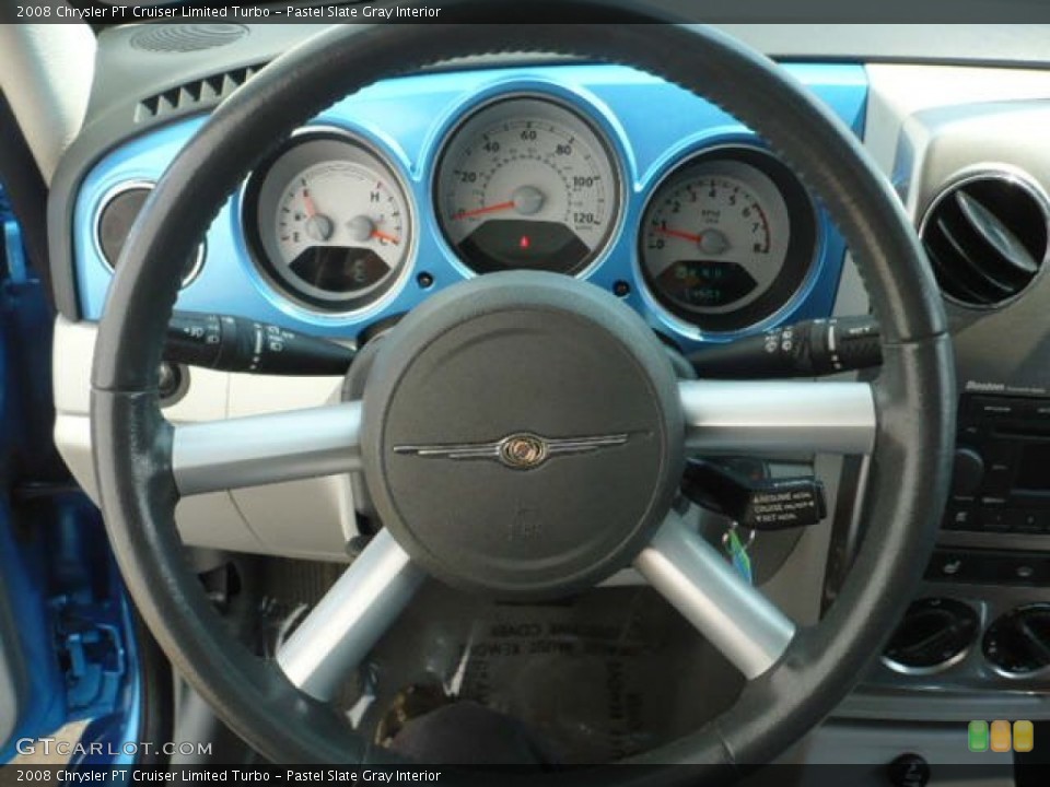 Pastel Slate Gray Interior Steering Wheel for the 2008 Chrysler PT Cruiser Limited Turbo #53623250