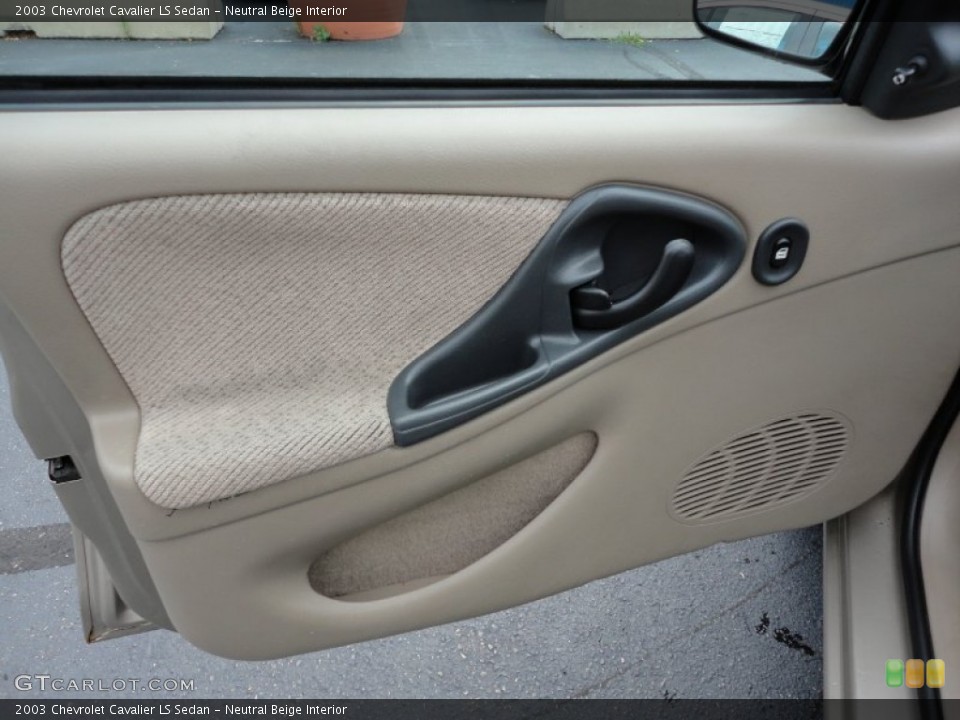Neutral Beige Interior Door Panel for the 2003 Chevrolet Cavalier LS Sedan #53627022