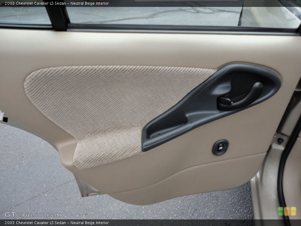 Neutral Beige Interior Door Panel for the 2003 Chevrolet Cavalier LS Sedan #53627051