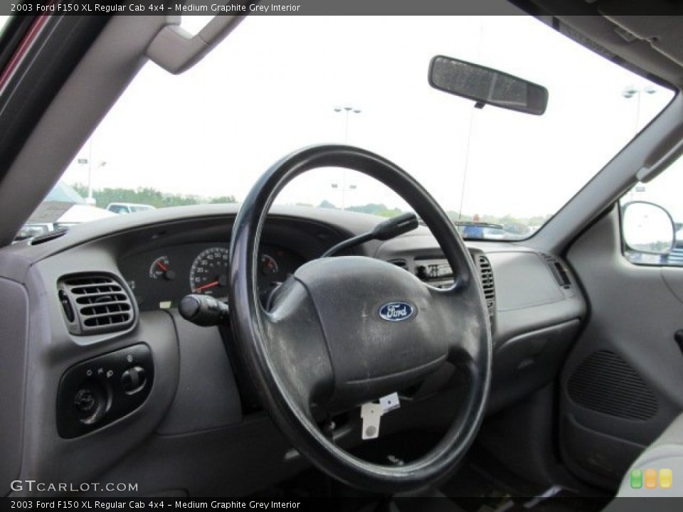 Medium Graphite Grey Interior Steering Wheel for the 2003 Ford F150 XL Regular Cab 4x4 #53627315