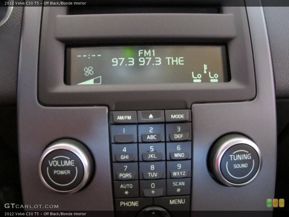 Off Black/Blonde Interior Controls for the 2012 Volvo C30 T5 #53628366