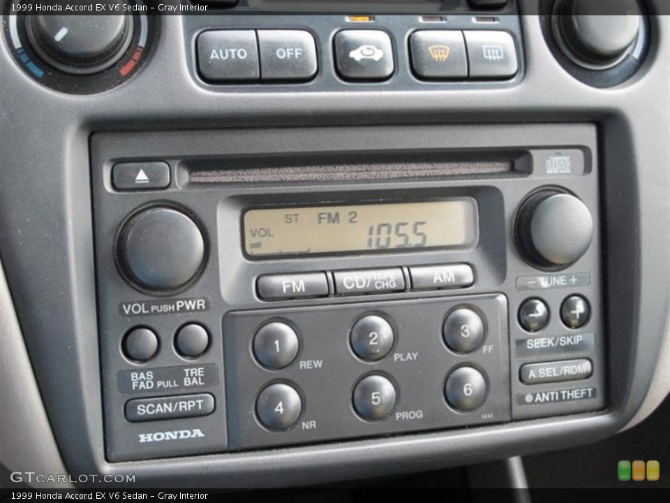 Gray Interior Audio System for the 1999 Honda Accord EX V6 Sedan #53630999