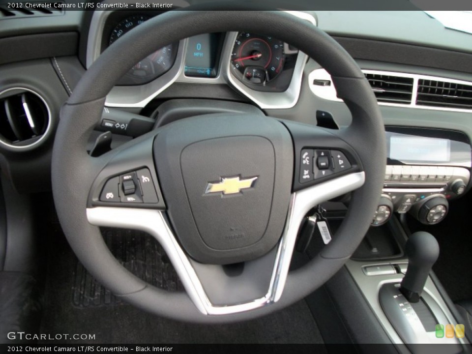 Black Interior Steering Wheel for the 2012 Chevrolet Camaro LT/RS Convertible #53632266