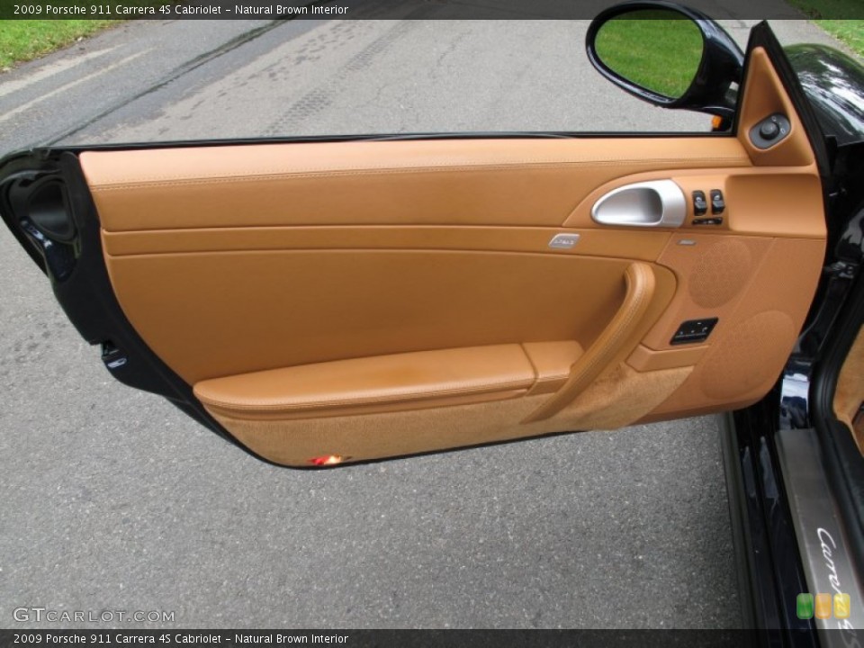 Natural Brown Interior Door Panel for the 2009 Porsche 911 Carrera 4S Cabriolet #53632829