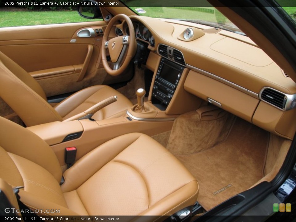 Natural Brown Interior Dashboard for the 2009 Porsche 911 Carrera 4S Cabriolet #53632841
